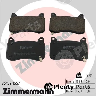 Zimmermann 26152.155.1 — Brake Pad Set, disc brake