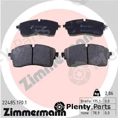 Zimmermann 22485.170.1 — Brake Pad Set, disc brake