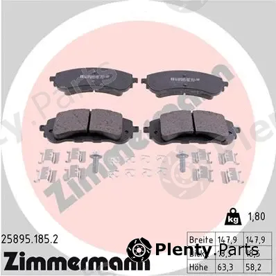 Zimmermann 25895.185.2 — Brake Pad Set, disc brake