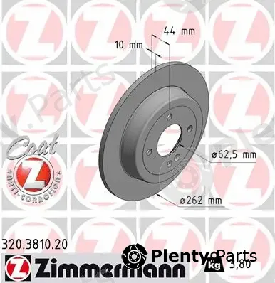 Zimmermann 320.3810.20 — Brake Disc COAT Z