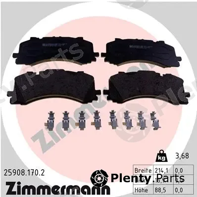 Zimmermann 25908.170.2 — Brake Pad Set, disc brake