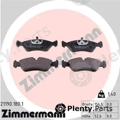 Zimmermann 21190.180.1 — Brake Pad Set, disc brake