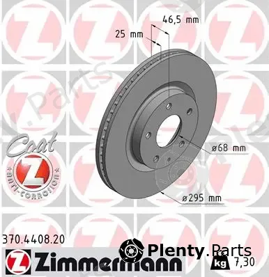 Zimmermann 370.4408.20 — Brake Disc COAT Z