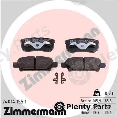 Zimmermann 24014.155.1 — Brake Pad Set, disc brake