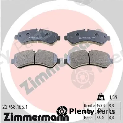 Zimmermann 22768.165.1 — Brake Pad Set, disc brake