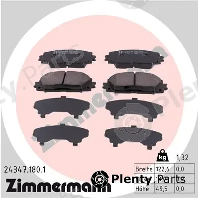 Zimmermann 24347.180.1 — Brake Pad Set, disc brake