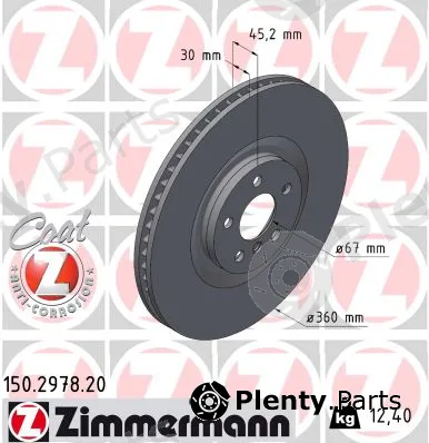 Zimmermann 150.2978.20 — Brake Disc COAT Z