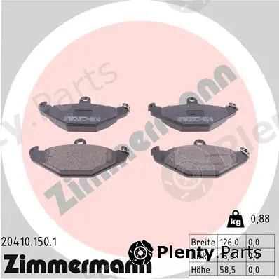 Zimmermann 20410.150.1 — Brake Pad Set, disc brake