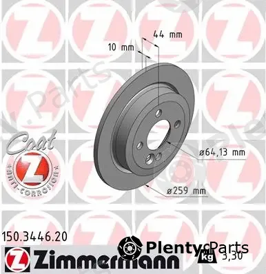 Zimmermann 150.3446.20 — Brake Disc COAT Z