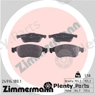 Zimmermann 24914.180.1 — Brake Pad Set, disc brake