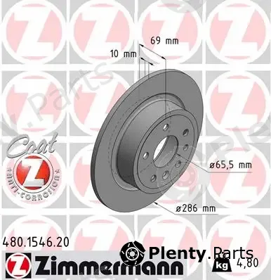 Zimmermann 480.1546.20 — Brake Disc COAT Z