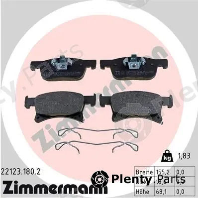 Zimmermann 22123.180.2 — Brake Pad Set, disc brake