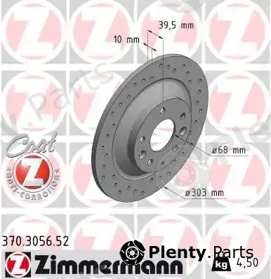 Zimmermann 370.3056.52 — Brake Disc SPORT BRAKE DISC COAT Z