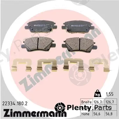 Zimmermann 22334.180.2 — Brake Pad Set, disc brake
