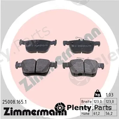 Zimmermann 25008.165.1 — Brake Pad Set, disc brake