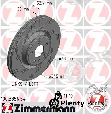 Zimmermann 100.3356.54 — Brake Disc BLACK Z