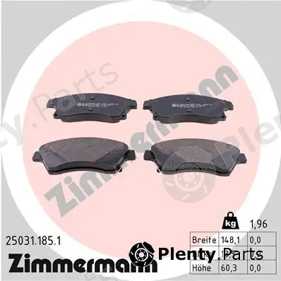 Zimmermann 25031.185.1 — Brake Pad Set, disc brake