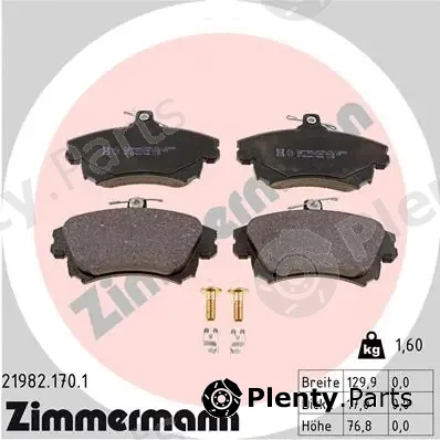 Zimmermann 21982.170.1 — Brake Pad Set, disc brake