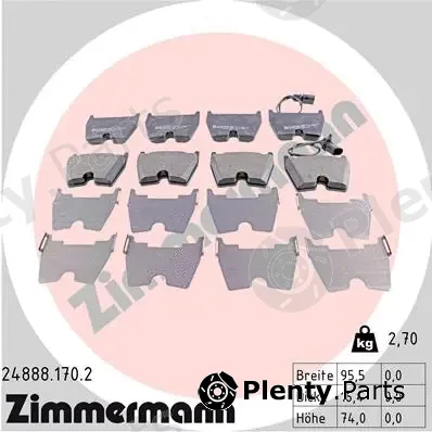 Zimmermann 24888.170.2 — Brake Pad Set, disc brake