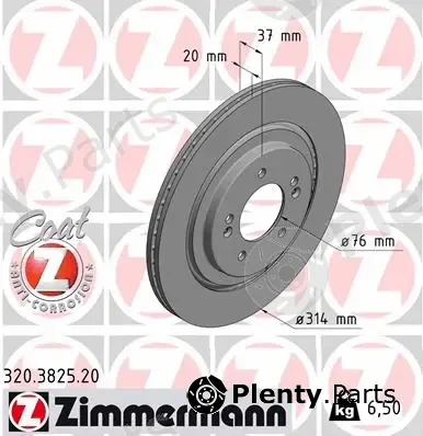 Zimmermann 320.3825.20 — Brake Disc COAT Z