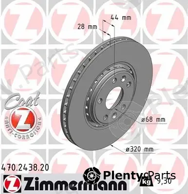 Zimmermann 470.2438.20 — Brake Disc COAT Z