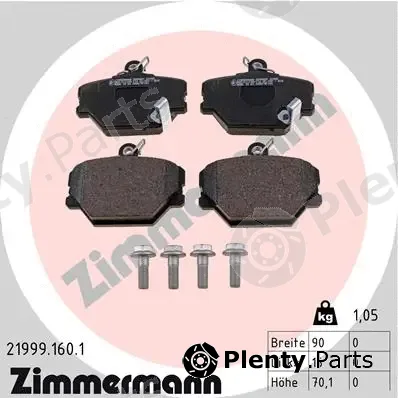 Zimmermann 21999.160.1 — Brake Pad Set, disc brake