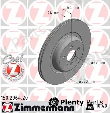 Zimmermann 150.2964.20 — Brake Disc COAT Z
