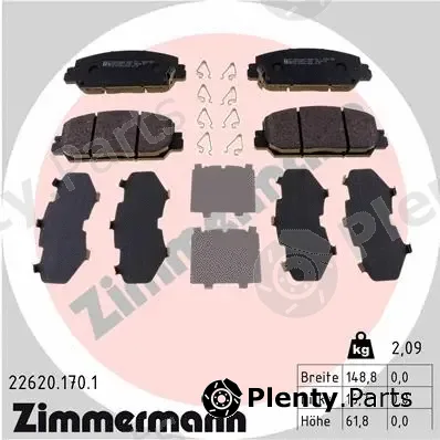 Zimmermann 22620.170.1 — Brake Pad Set, disc brake