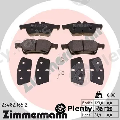 Zimmermann 23482.165.2 — Brake Pad Set, disc brake