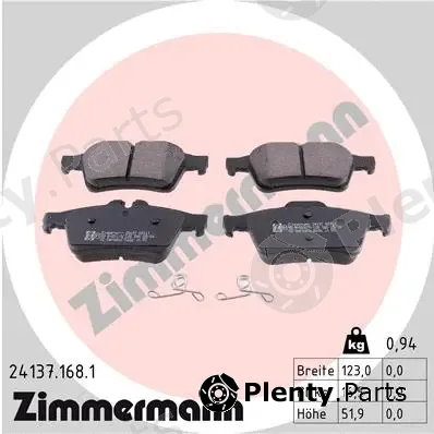 Zimmermann 24137.168.1 — Brake Pad Set, disc brake