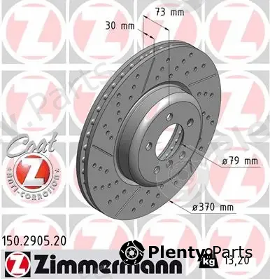 Zimmermann 150.2905.20 — Brake Disc COAT Z