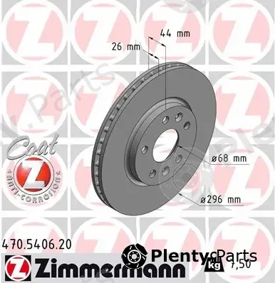 Zimmermann 470.5406.20 — Brake Disc COAT Z