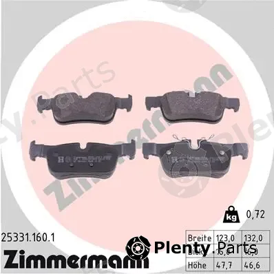 Zimmermann 25331.160.1 — Brake Pad Set, disc brake