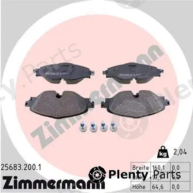 Zimmermann 25683.200.1 — Brake Pad Set, disc brake