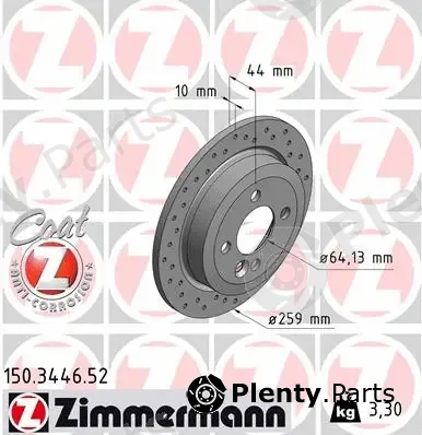 Zimmermann 150.3446.52 — Brake Disc SPORT BRAKE DISC COAT Z