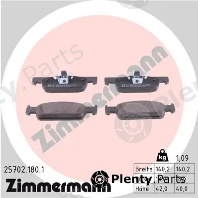 Zimmermann 25702.180.1 — Brake Pad Set, disc brake