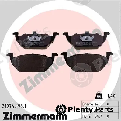 Zimmermann 21974.195.1 — Brake Pad Set, disc brake