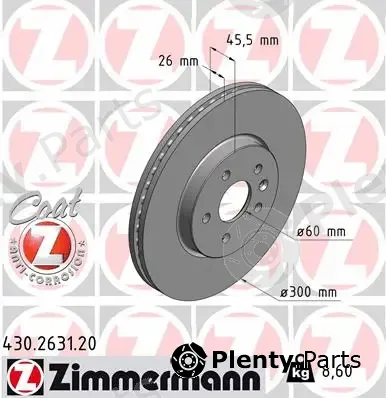 Zimmermann 430.2631.20 — Brake Disc COAT Z
