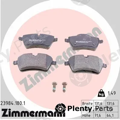 Zimmermann 23984.180.1 — Brake Pad Set, disc brake
