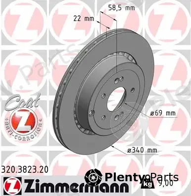 Zimmermann 320.3823.20 — Brake Disc COAT Z