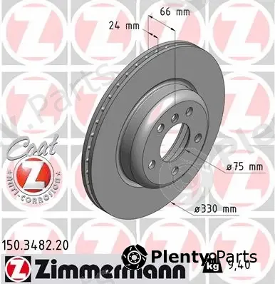 Zimmermann 150.3482.20 — Brake Disc COAT Z