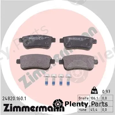 Zimmermann 24820.160.1 — Brake Pad Set, disc brake