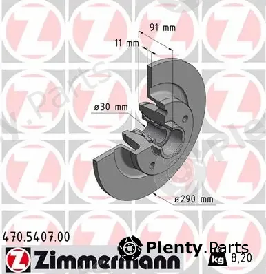 Zimmermann 470.5407.00 — Brake Disc
