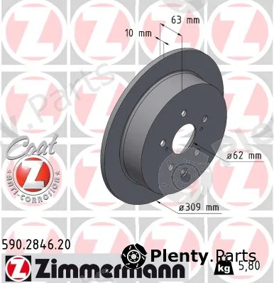 Zimmermann 590.2846.20 — Brake Disc COAT Z