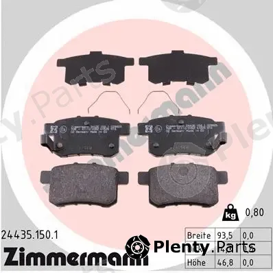 Zimmermann 24435.150.1 — Brake Pad Set, disc brake