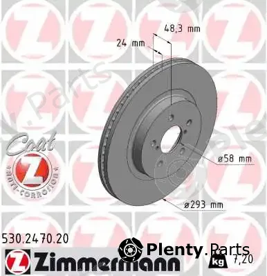Zimmermann 530.2470.20 — Brake Disc COAT Z