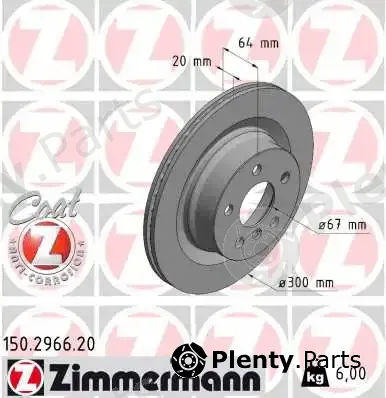 Zimmermann 150.2966.20 — Brake Disc COAT Z