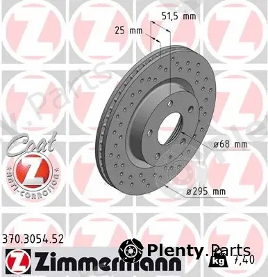 Zimmermann 370.3054.52 — Brake Disc SPORT BRAKE DISC COAT Z