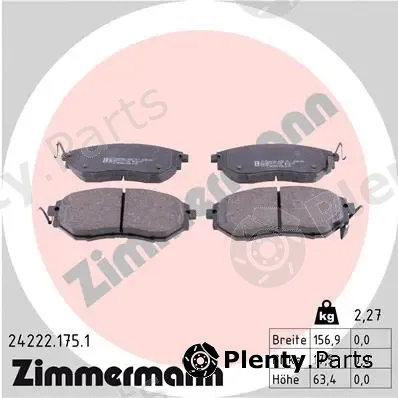 Zimmermann 24222.175.1 — Brake Pad Set, disc brake