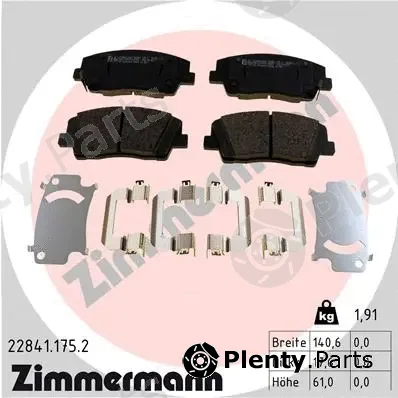 Zimmermann 22841.175.2 — Brake Pad Set, disc brake